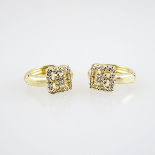 Aretes de Acero Bañado en Oro 14k - EA596