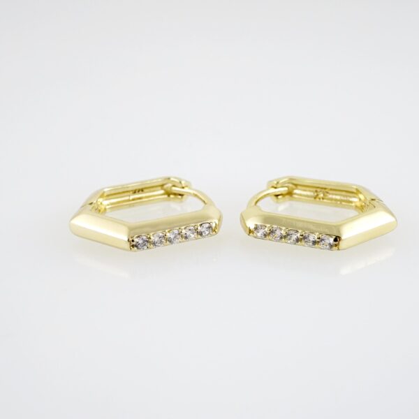 Aretes de Acero Bañado en Oro 14k - EA597