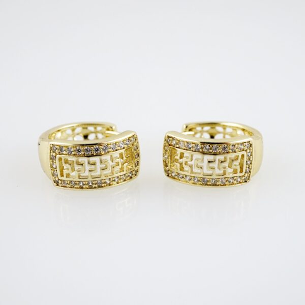 Aretes de Acero Bañado en Oro 14k - EA598