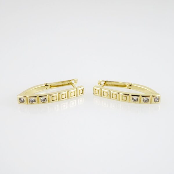 Aretes de Acero Bañado en Oro 14k - EA604