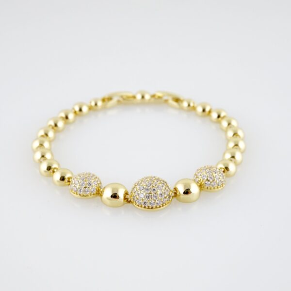 Brazalete de Acero Bañado en Oro 14k - BR0115
