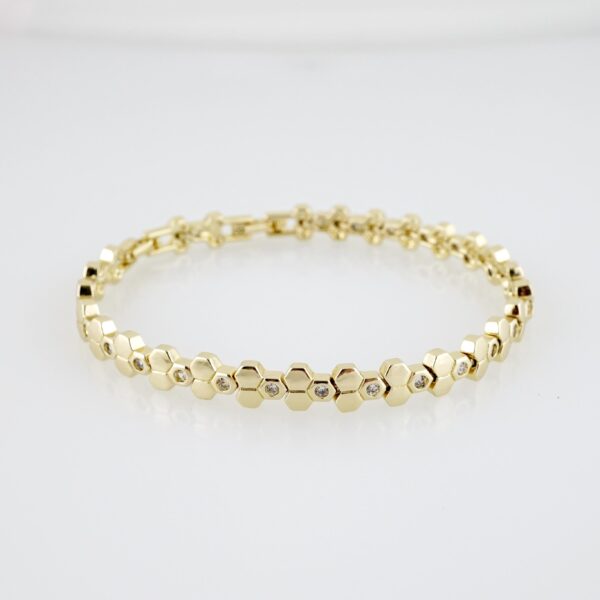 Brazalete de Acero Bañado en Oro 14k - BR0118