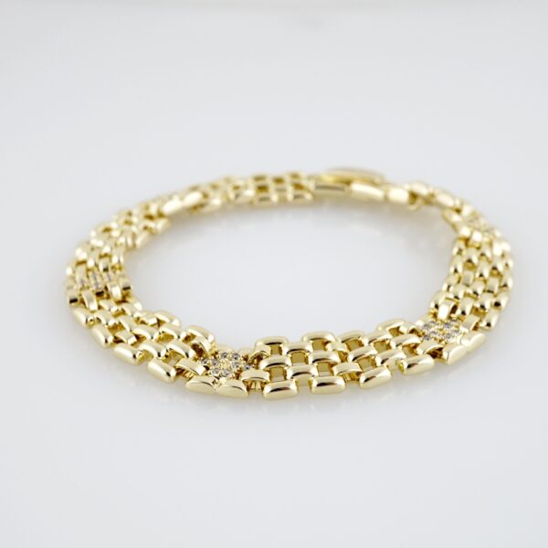 Brazalete de Acero Bañado en Oro 14k - BR0119