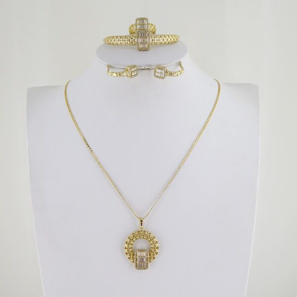 Set de Acero Inoxidable Bañado en Oro 14k - SET051-1