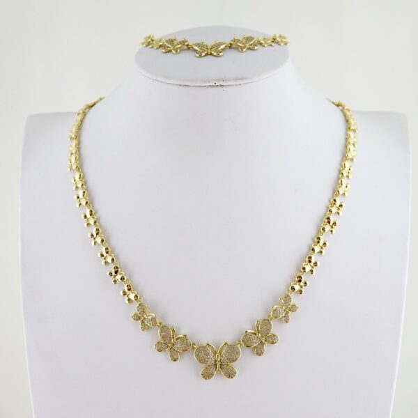 Set de Acero Inoxidable Bañado en Oro 14k - SET050-1