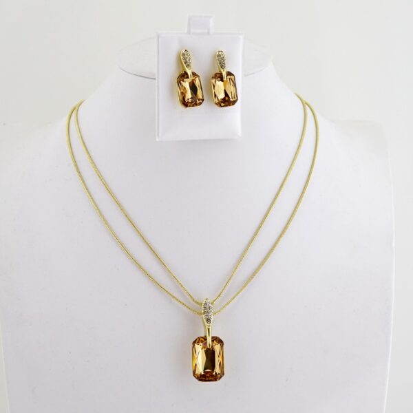 Set de Acero Inoxidable Bañado en Oro 14k - SET129
