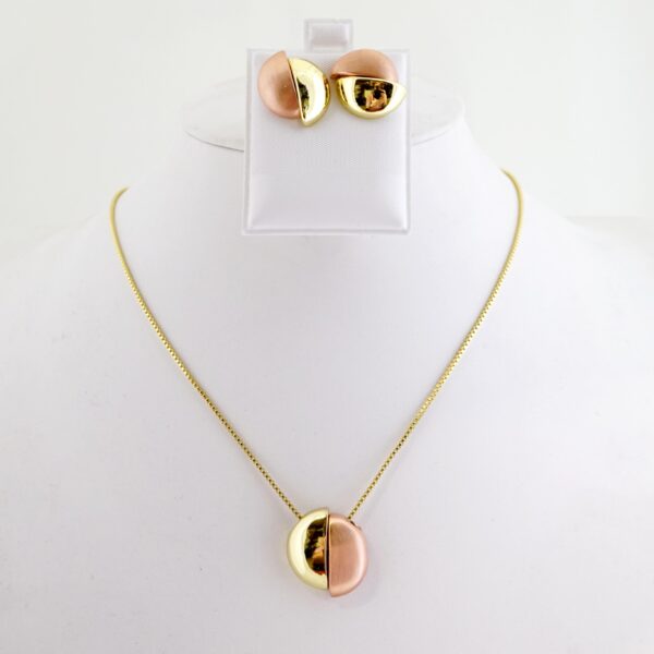 Set de Acero Inoxidable Bañado en Oro 14k - SET124