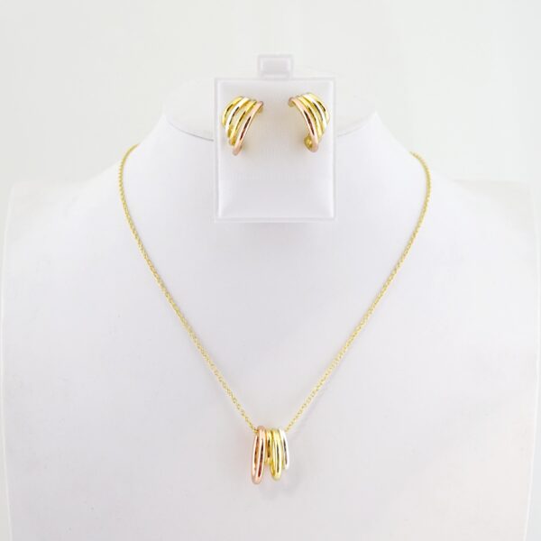 Set de Acero Inoxidable Bañado en Oro 14k - SET147