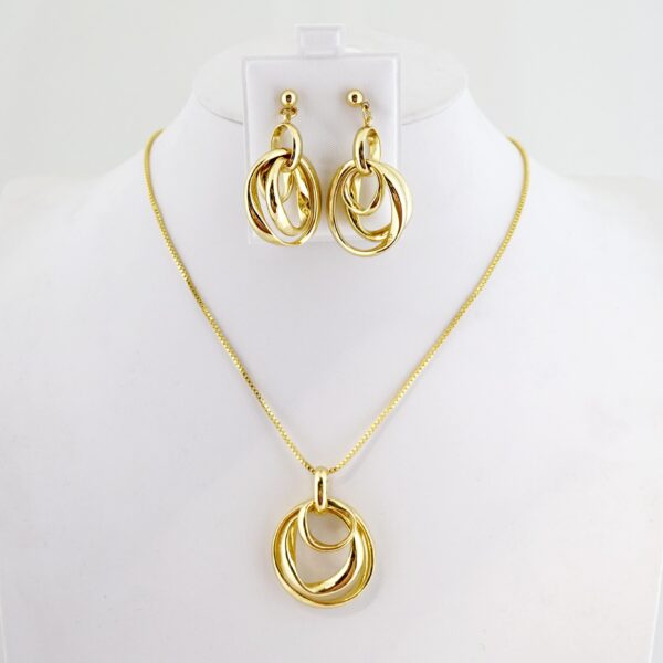 Set de Acero Inoxidable Bañado en Oro 14k - SET149