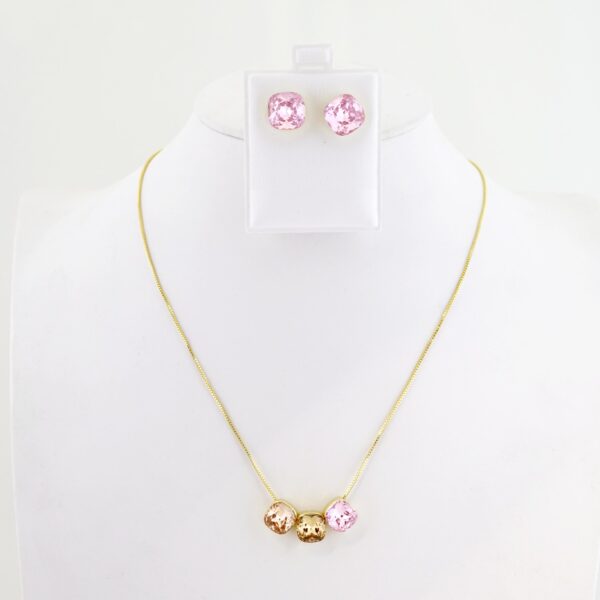 Set de Acero Inoxidable Bañado en Oro 14k - SET127