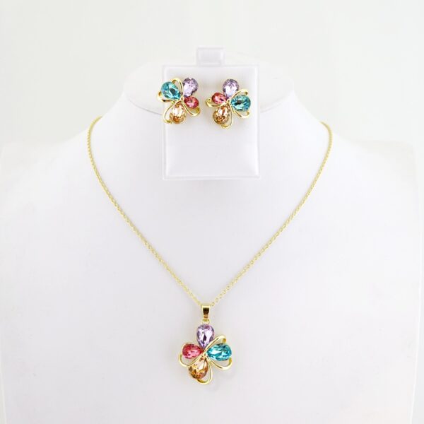 Set de Acero Inoxidable Bañado en Oro 14k - SET131