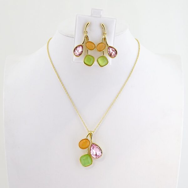 Set de Acero Inoxidable Bañado en Oro 14k - SET148