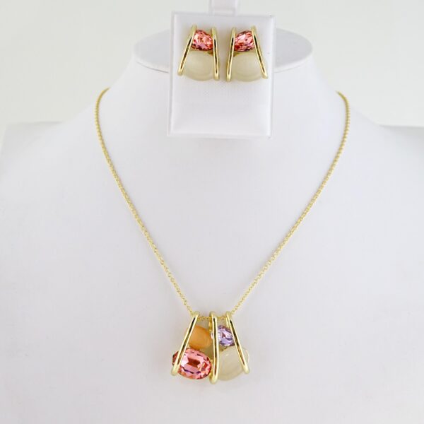 Set de Acero Inoxidable Bañado en Oro 14k - SET138-1