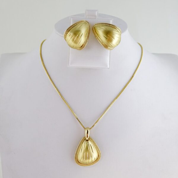 Set de Acero Inoxidable Bañado en Oro 14k - SET140-1