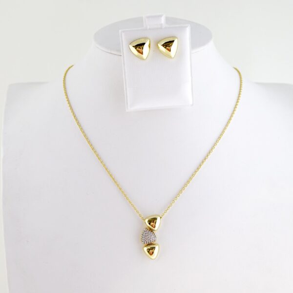 Set de Acero Inoxidable Bañado en Oro 14k - SET144