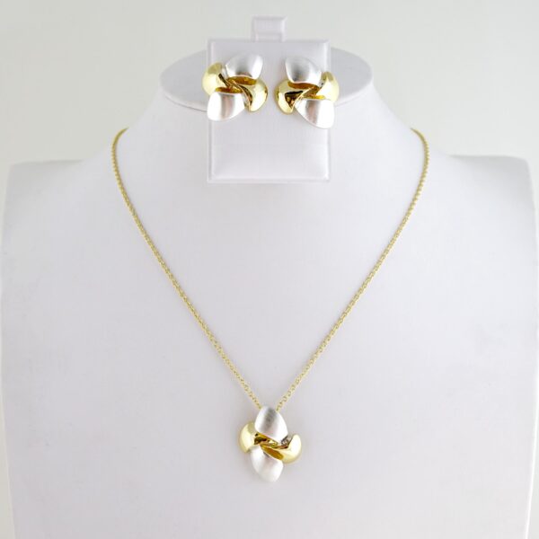 Set de Acero Inoxidable Bañado en Oro 14k - SET146