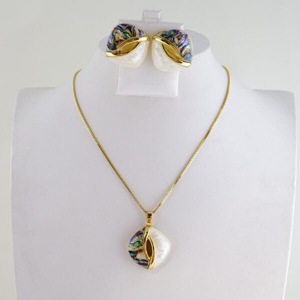 Set de Acero Inoxidable Bañado en Oro 14k - SET148-1