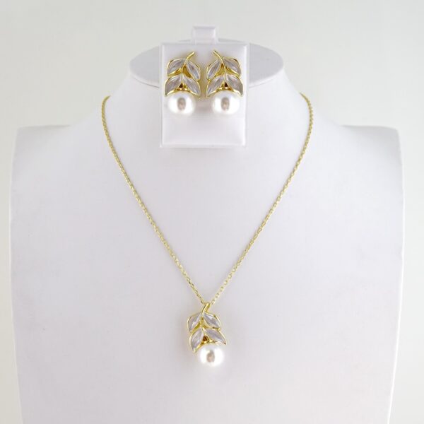 Set de Acero Inoxidable Bañado en Oro 14k - SET141-1