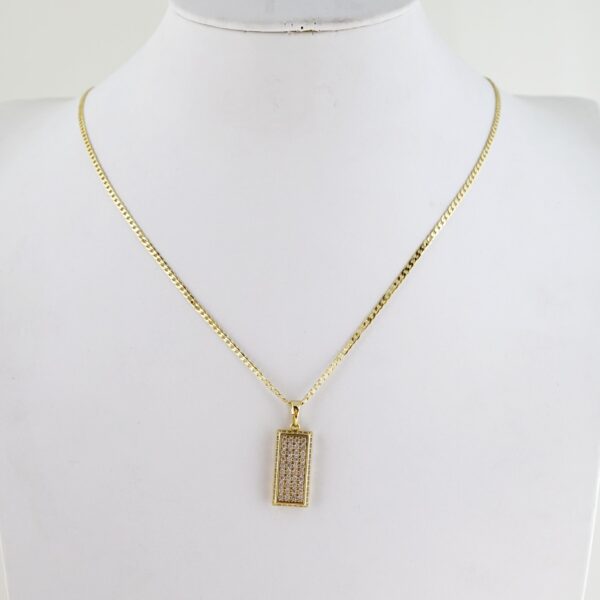 Cadena de Acero Inoxidable Bañada en Oro 14k – CH0241