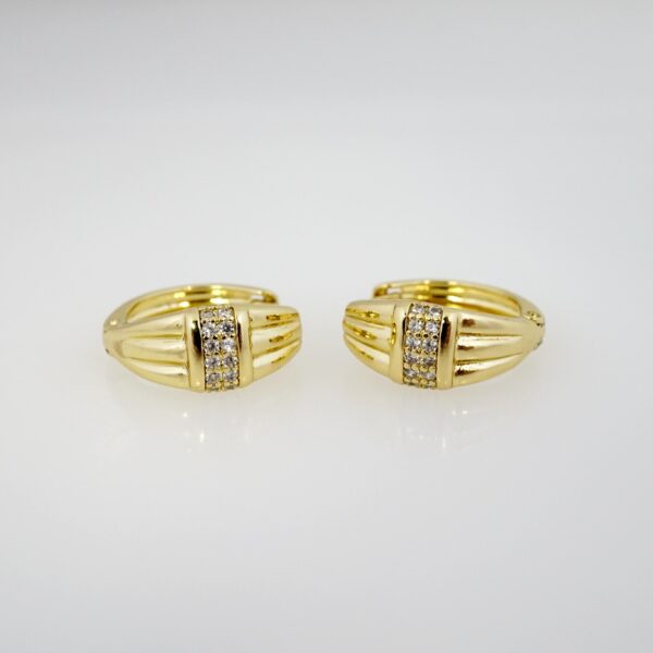 Aretes de Acero Bañado en Oro 14k - EA607