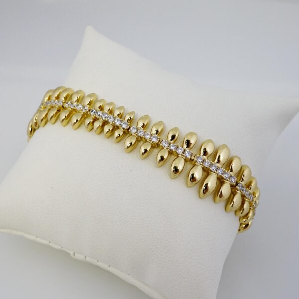 Brazalete de Acero Bañado en Oro 14k - BR0123