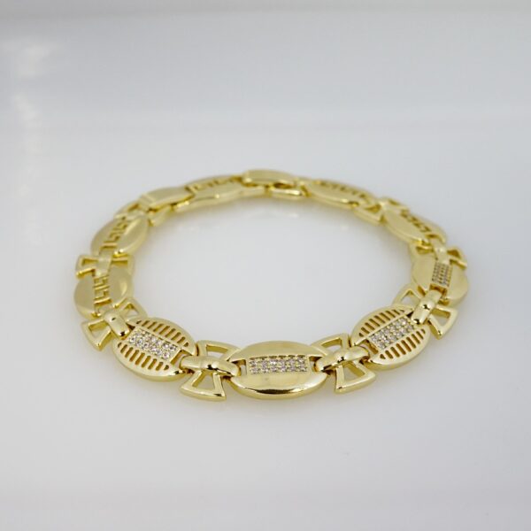 Brazalete de Acero Bañado en Oro 14k - BR0125