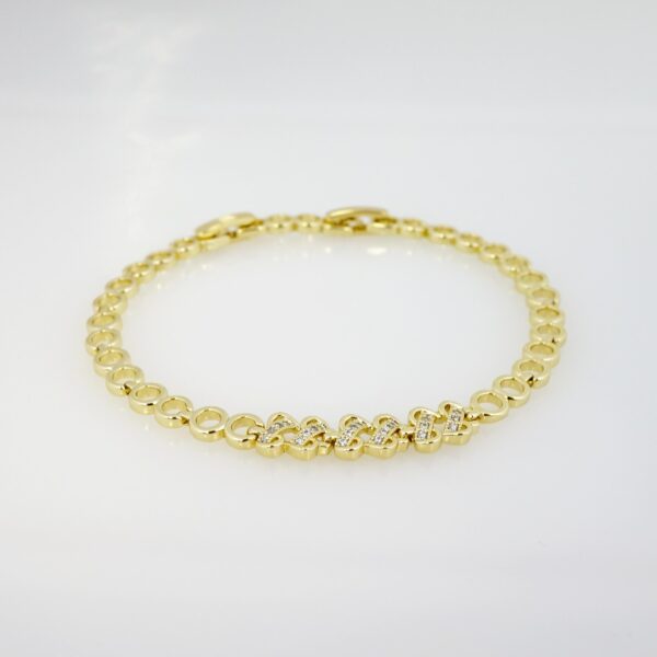 Brazalete de Acero Bañado en Oro 14k - BR0129