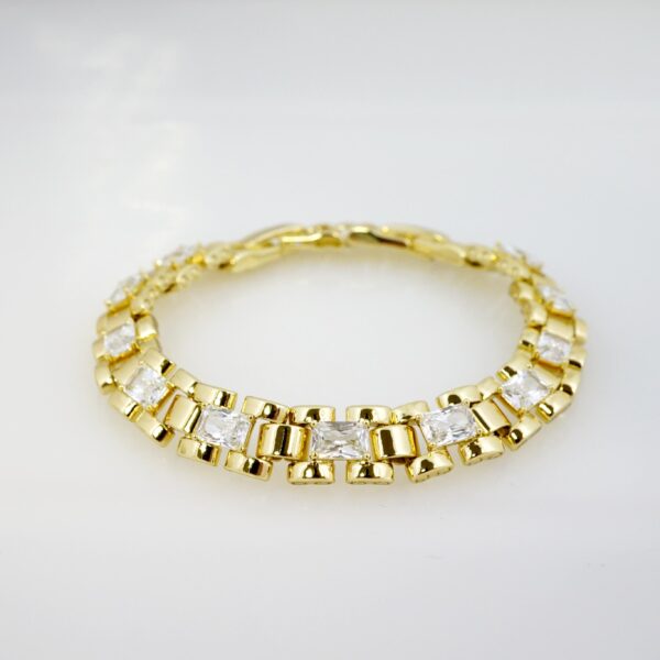 Brazalete de Acero Bañado en Oro 14k - BR0131