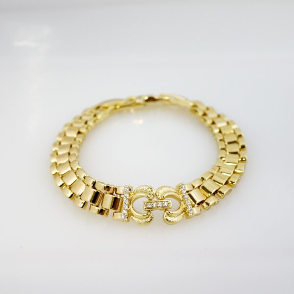 Brazalete de Acero Bañado en Oro 14k - BR0133