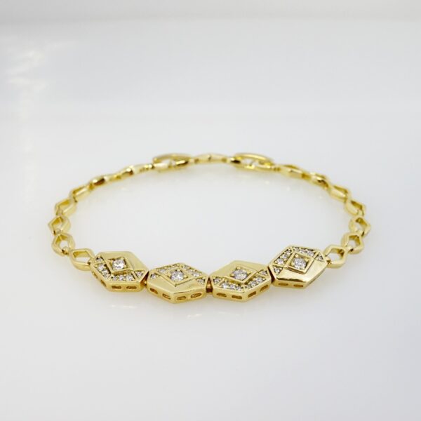 Brazalete de Acero Bañado en Oro 14k - BR0134