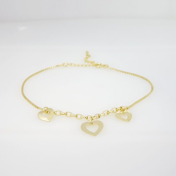 Tobillera de Acero Bañado en Oro 14k - AK019