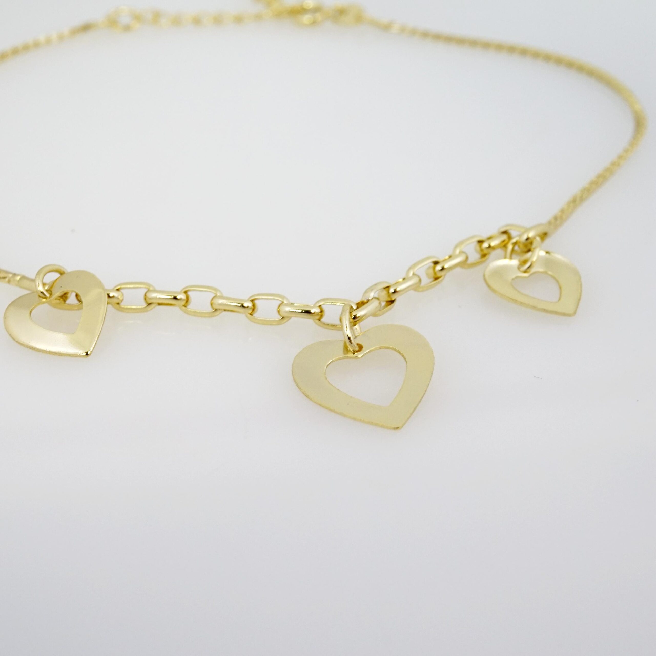 Tobillera de Acero Bañado en Oro 14k - AK019 - Imagen 2