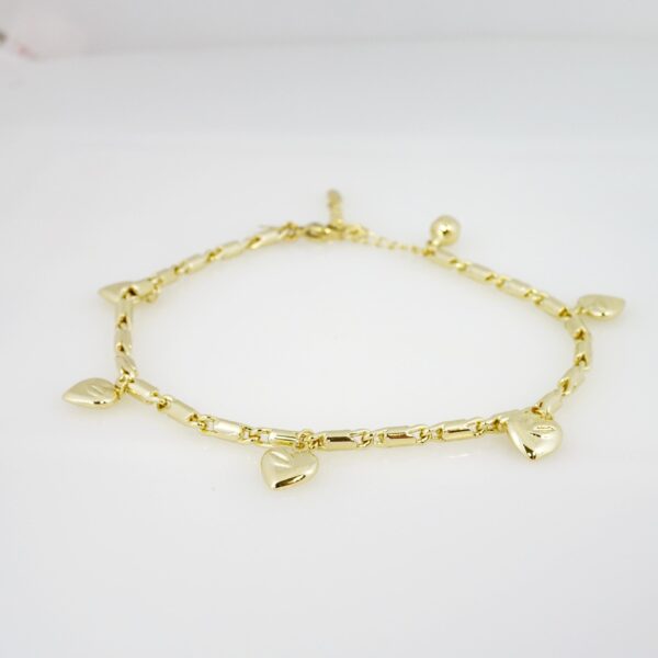 Tobillera de Acero Bañado en Oro 14k - AK018