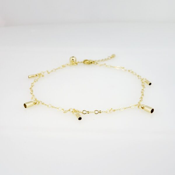 Tobillera de Acero Bañado en Oro 14k - AK014