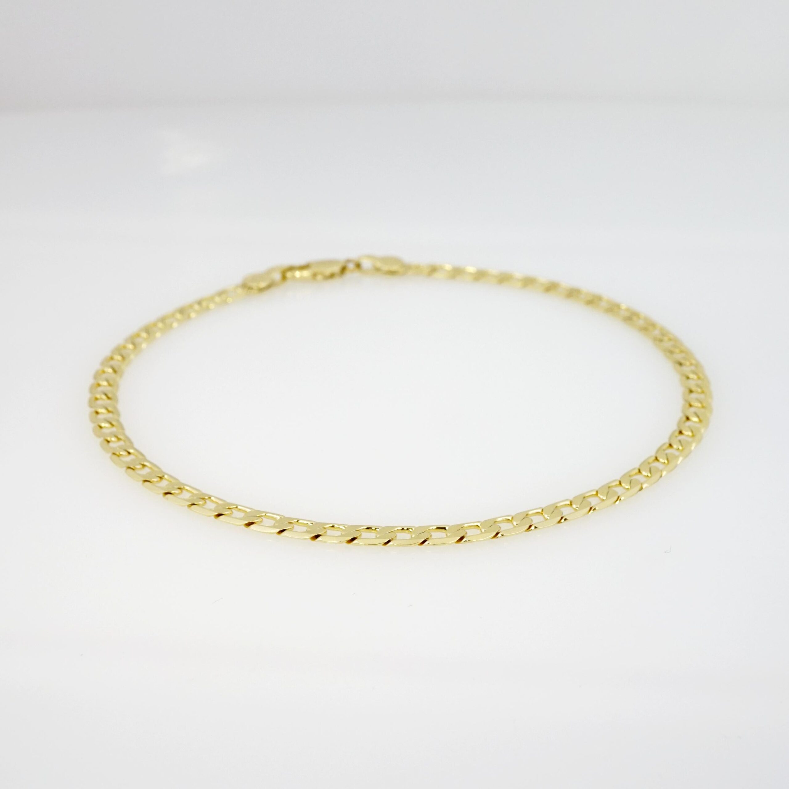 Tobillera de Acero Bañado en Oro 14k - AK010