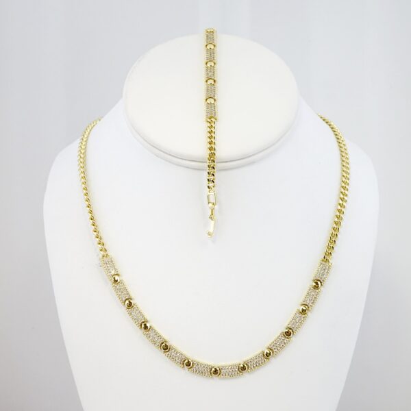 Set de Acero Inoxidable Bañado en Oro 14k - SET054