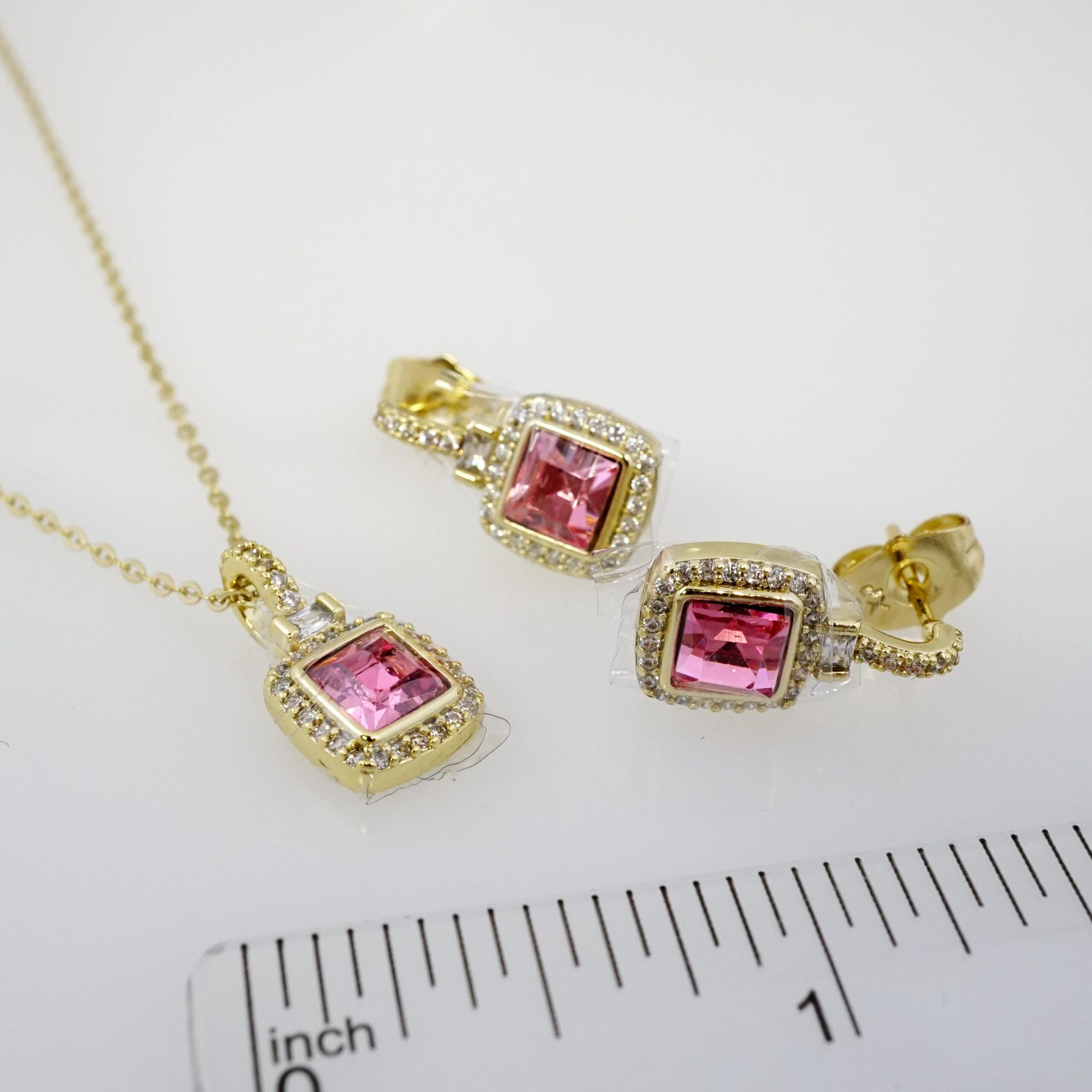 Set de Acero Inoxidable Bañado en Oro 14k - SET053-1 - Imagen 3