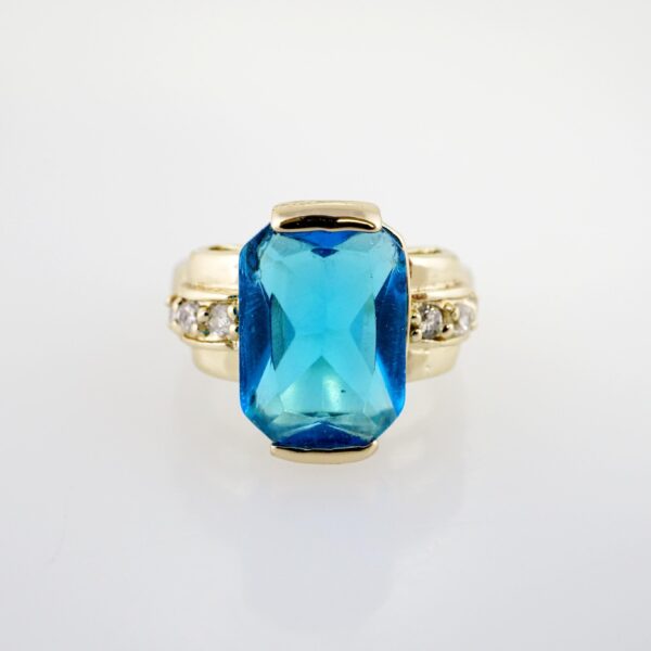 Anillo de Acero Inoxidable Bañado en Oro 14k - RG0075