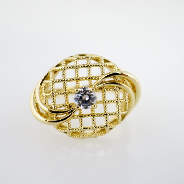 Anillo de Acero Inoxidable Bañado en Oro 14k - RG0078