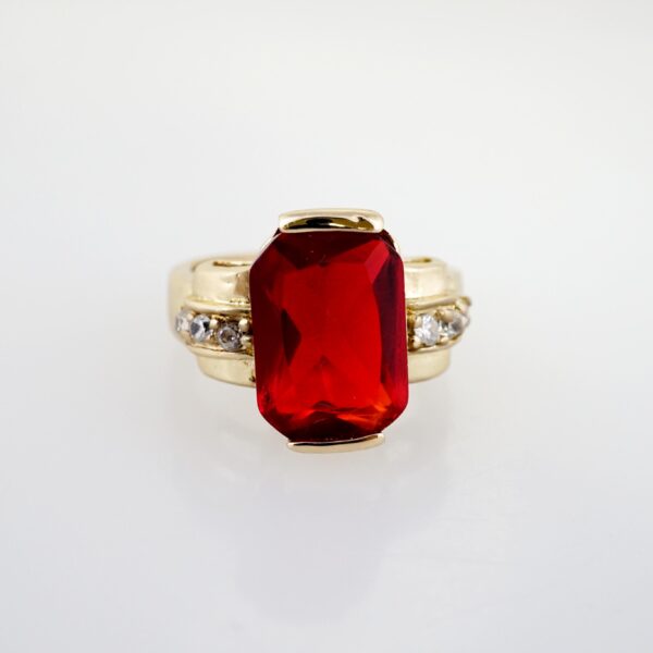 Anillo de Acero Inoxidable Bañado en Oro 14k - RG0083