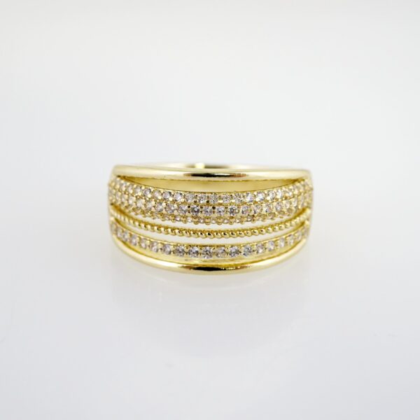 Anillo de Acero Inoxidable Bañado en Oro 14k - RG0084