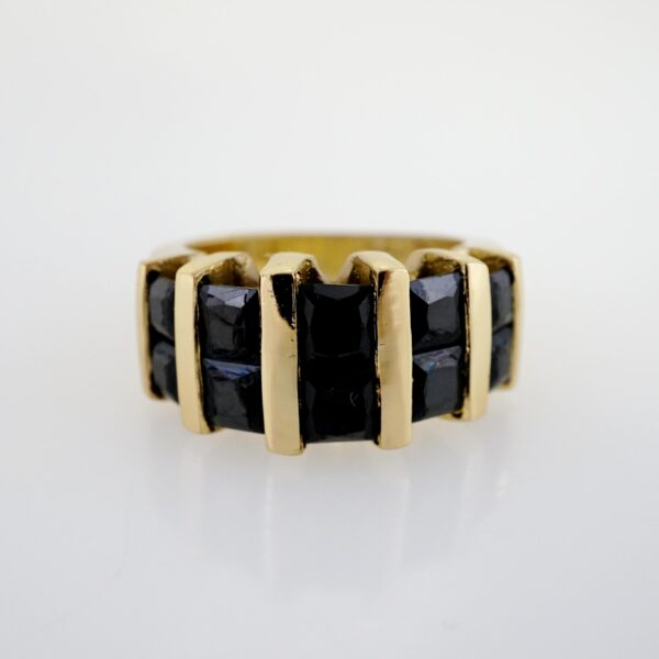 Anillo de Acero Inoxidable Bañado en Oro 14k - RG0085