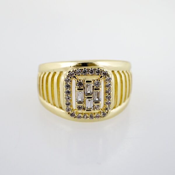 Anillo de Acero Inoxidable Bañado en Oro 14k - RG0086