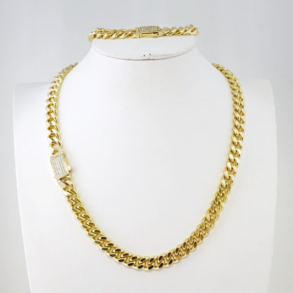 Set de Acero Inoxidable Bañado en Oro 14k - SET187