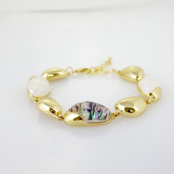 Brazalete de Acero Bañado en Oro 14k - BR0138