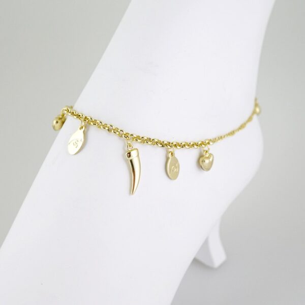 A0080 Anklets - Tobilleras - 14K Real Color 2mm