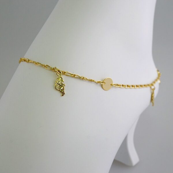 A0045 Anklets - Tobilleras - 14K Real Color
