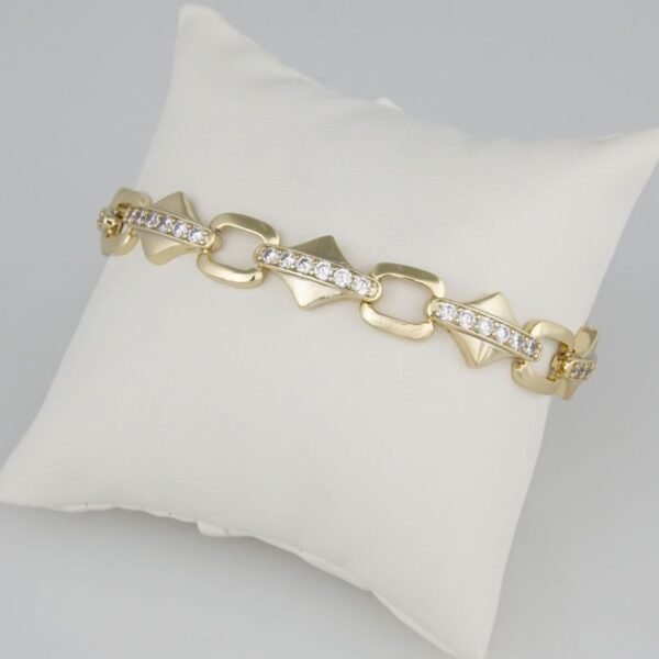 Bracelets Woman/ Pulseras Dama/ Zircon Stone/ 14K Real Color// B0052