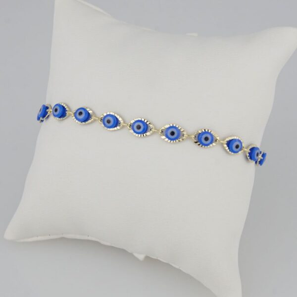 Bracelets Woman/ Pulseras Dama/ BLUE EYES/ GOOD LOOK//  14K Real Color// B0056