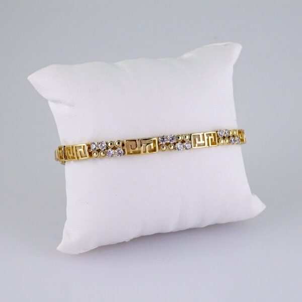 Women Bracelets/ Pulseras Dama/  Zircon Stone/  14K Real Color// B1074